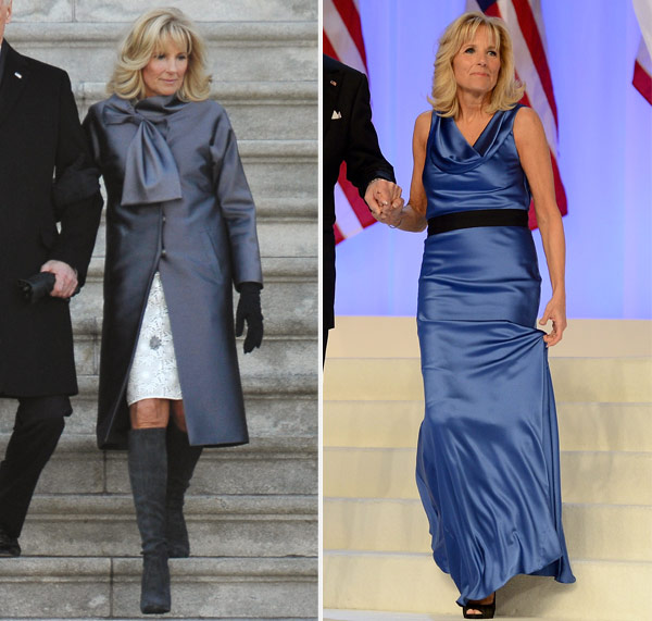 Jill Biden Inauguration Dress 2013 Her Bow Coat & Blue Gown At Inaugural Ball Hollywood Life Jill Biden Inauguration Dress 2013 Her Bow Coat & Blue Gown At Inaugural Ball Hollywood Life