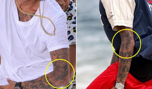 Chris Brown Tattoo Removed