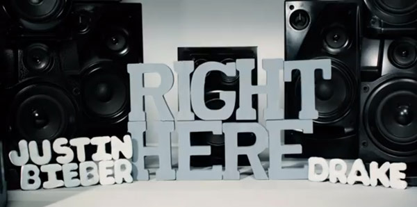 Watch Justin Bieber Right Here Lyrics Video With Drake Official Hollywood Life