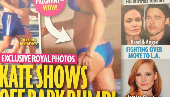 Kate Middleton Baby Bump Bikini Pictures