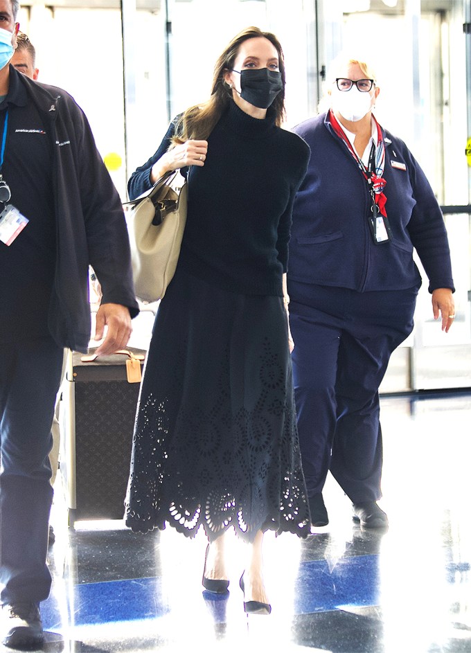 Angelina Jolie Arrives at LAX