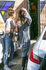 Los Angeles, CA - *EXCLUSIVE* - Actress Angelina Jolie hits up Catwalk designer vintage clothing store in the Fairfax district of Los Angeles on Tuesday. The star took the back exit and hopped into her ride. Angelina was recently spotted getting into the same car with ex husband Johnny Lee Miller after the pair enjoyed a dinner date together at EOC Restaurant. *Shot on October 12, 2021*Pictured: Angelina JolieBACKGRID USA 13 OCTOBER 2021 USA: +1 310 798 9111 / usasales@backgrid.comUK: +44 208 344 2007 / uksales@backgrid.com*UK Clients - Pictures Containing ChildrenPlease Pixelate Face Prior To Publication*