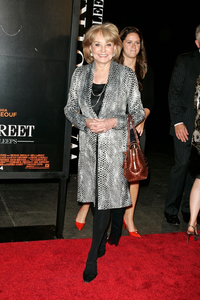 Barbara Walters at the ‘Wall Street: Money Never Sleeps’ Premiere