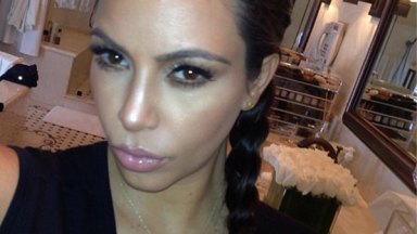 Kim Kardashian Side Braid