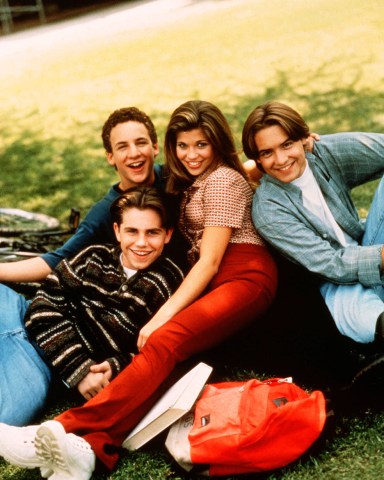 Editorial use only. No book cover usage.Mandatory Credit: Photo by Touchstone Tv/Kobal/Shutterstock (5870461b)Ben Savage, Rider Strong, Danielle Fishel, Will FriedleBoy Meets World - 1993Touchstone TVUSATelevision
