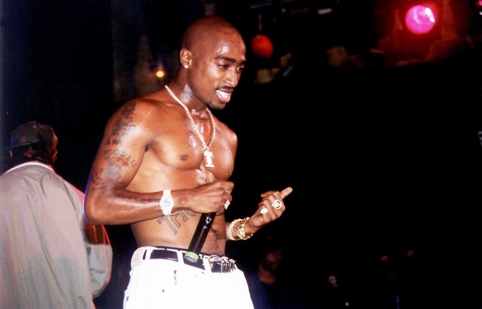Tupac Performs On Stage