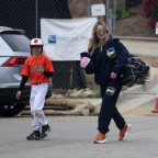 *EXCLUSIVE* Kate Hudson does the heavy lifting at her son's baseball game