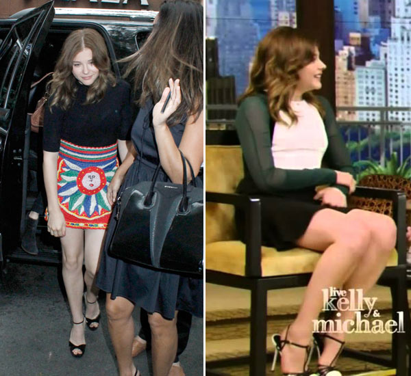 Chloe Moretz Shows Off 2 Skirts In 1 Day In NYC Promo