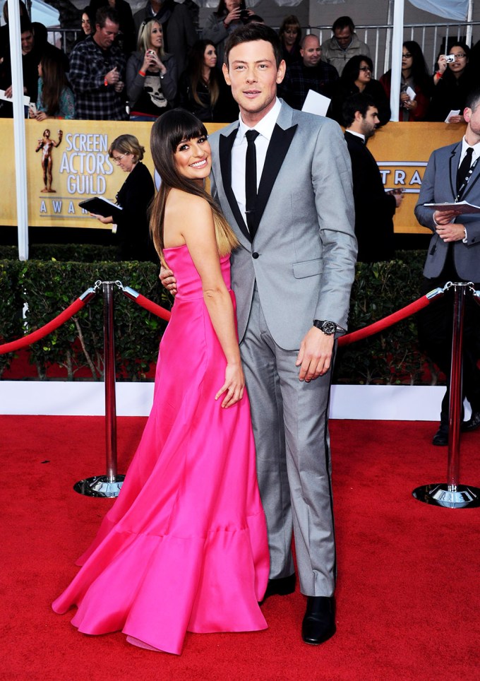 Lea Michele and Cory Monteith at the 2013 SAG Awards