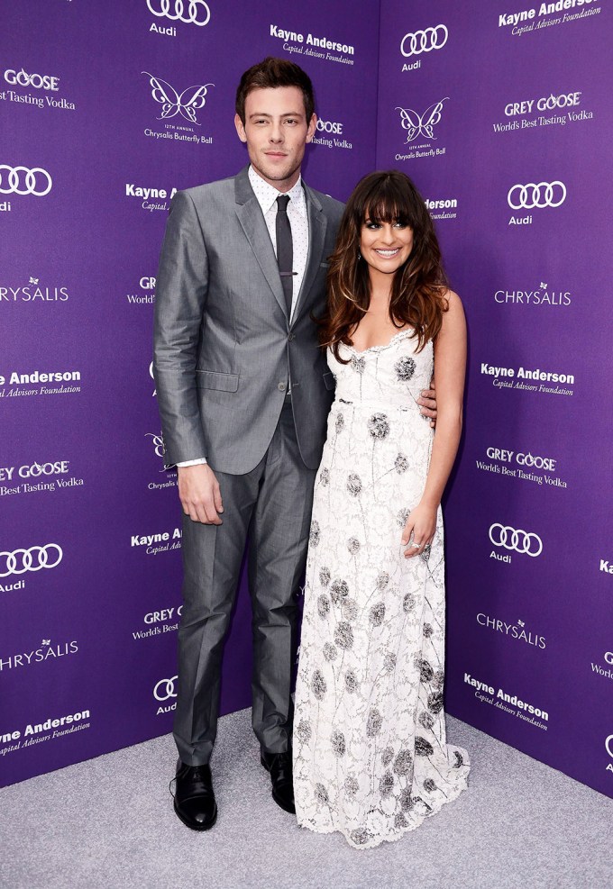 Lea Michele and Cory Montieth at the Butterfly Ball in 2013