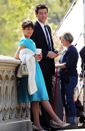 Lea Michele and Cory Monteith
'Glee' TV programme on set filming, New York, America - 26 Apr 2011