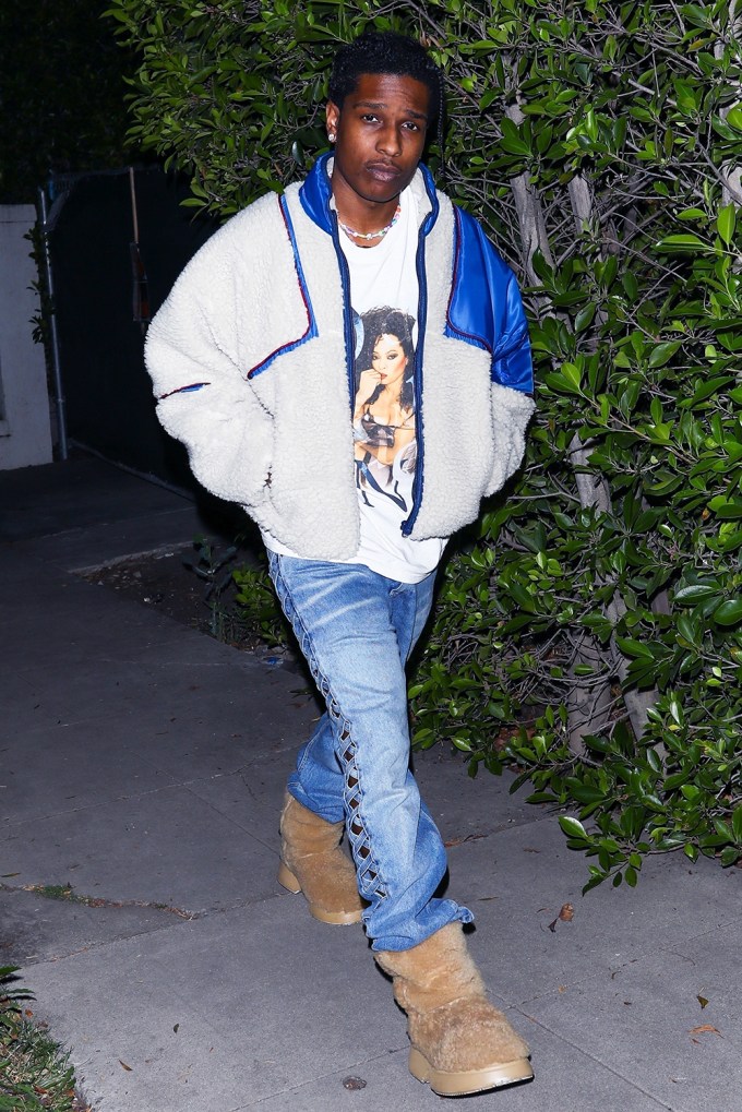 *EXCLUSIVE* ASAP Rocky is spotted for the first time hitting the music studio after the birth of his son!
