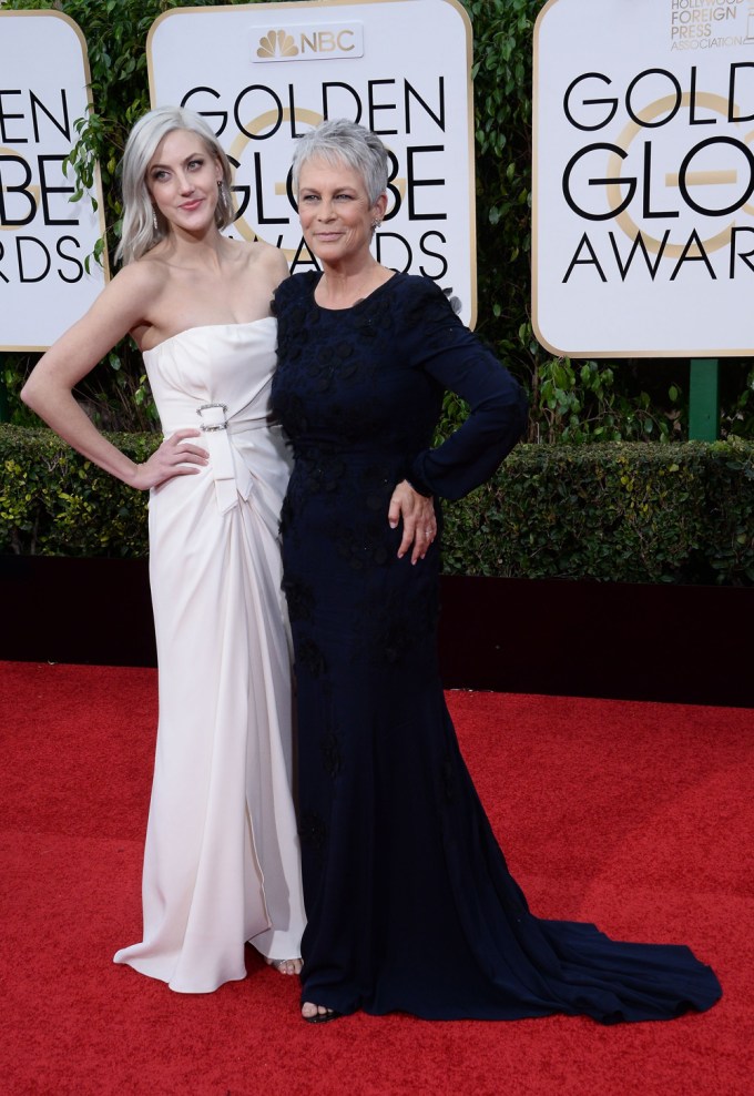 Jamie Lee Curtis & Daughter Annie At The 2016 Golden Globes