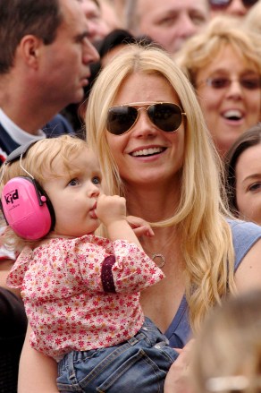 Live8 Concert in Hyde Park Gwyneth Paltrow and Her Daughter Apple Listening Tothe Opening of the Show and to Coldplay Whos Lead Singer Chris Martin is Apple's Father
Gwyneth Paltrow - 02 Jul 2005