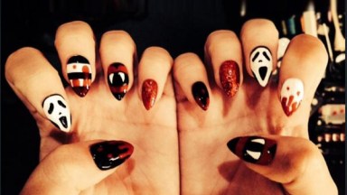 Demi Lovato Halloween Manicure