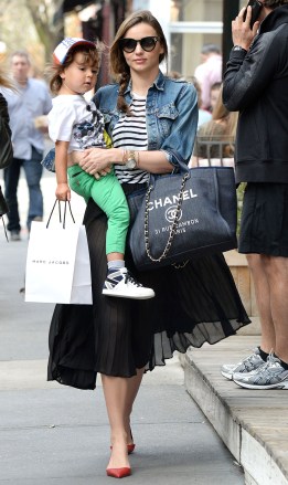 Miranda Kerr and Flynn BloomMiranda Kerr out and about, New York, America - 14 Apr 2014Miranda Kerr takes her son Flynn to have lunch at Sant Ambroeus restaurant in New York City