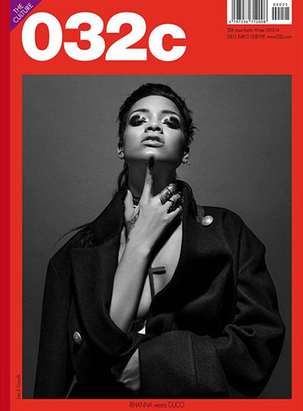 PIC] Rihanna Goth — She Stuns In Black & White On '032c' Cover