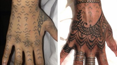 Rihanna Hand Tattoo