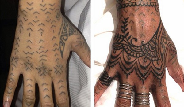 Rihanna Hand Tattoo