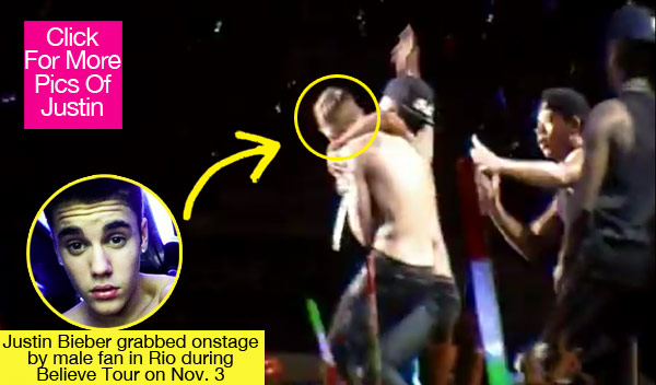 Justin Bieber Grabbed Onstage