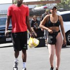 *EXCLUSIVE* Lamar Odom and girlfriend Sabrina Parr arrive at dance studio with lunch in hand!