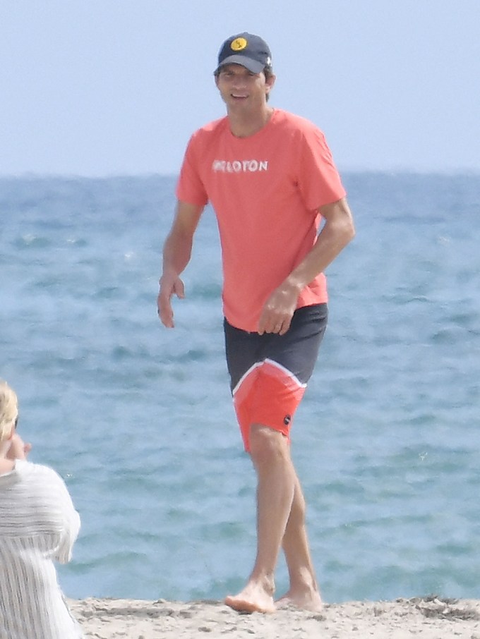 Ashton Kutcher at the beach