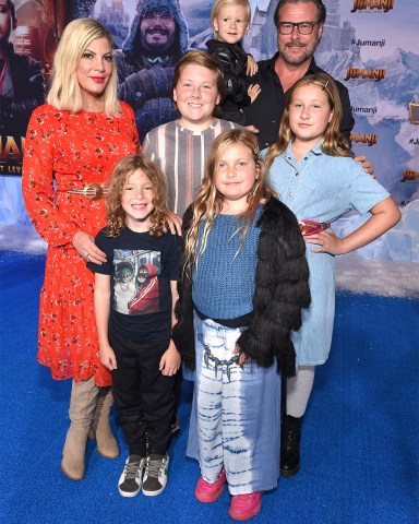 Tori Spelling, Finn McDermott, Hattie McDermott, Dean McDermott, Stella McDermott and Beau McDermott at the World Premiere of Columbia Pictures' JUMANJI: THE NEXT LEVEL at the TLC Chinese Theater.
Columbia Pictures' JUMANJI: THE NEXT LEVEL World Premiere, Arrivals, TCL Chinese Theatre, Los Angeles, CA, USA - 9 Dec 2019