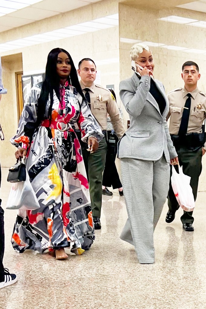 Blac Chyna & her mom arriving at court