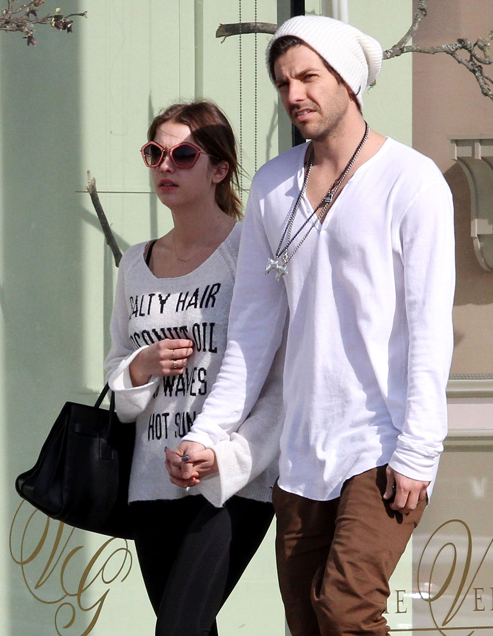 Ashley Benson and Ryan Good out and about in Los Angeles, America - 23 Jan 2014