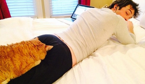 Ian Somerhalder Cat Butt