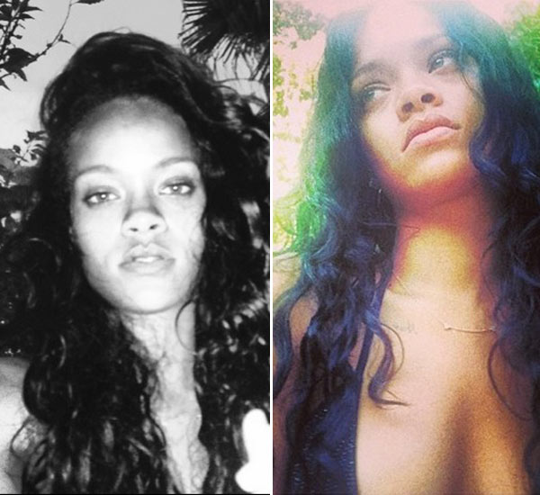 Rihanna No Makeup Posts Bare Faced Photos In Brazil Hollywood Life