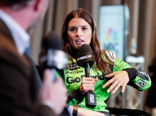 Danica Patrick answer questions during an interview during media day for the NASCAR Daytona 500 auto race at Daytona International Speedway, in Daytona Beach, Fla
NASCAR Daytona 500 Auto Racing, Daytona Beach, USA - 14 Feb 2018