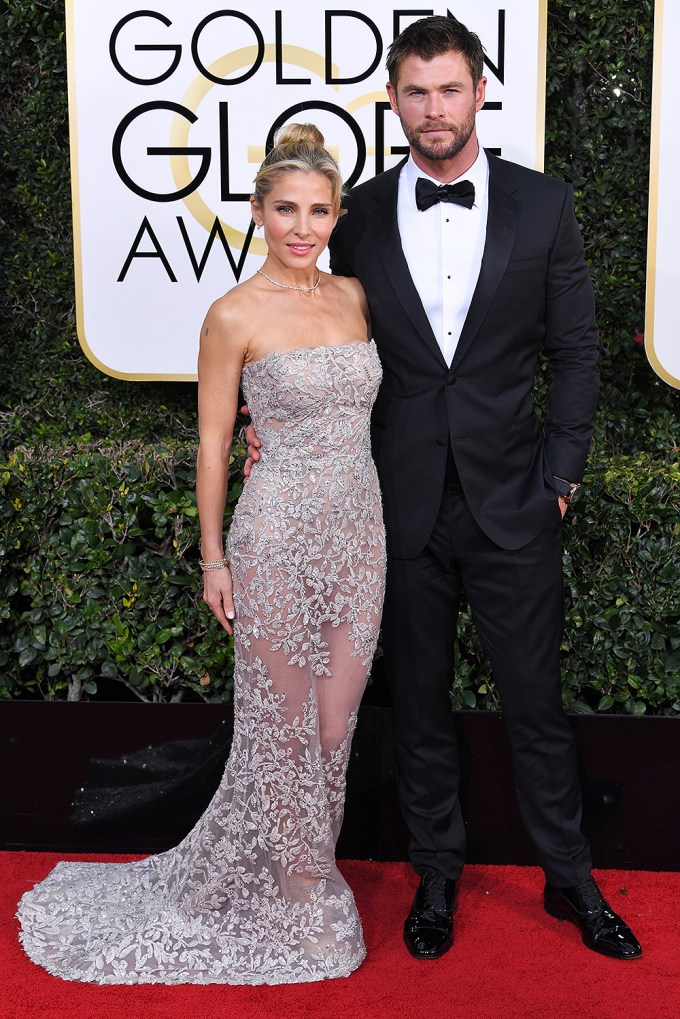Chris Hemsworth & Elsa Pataky At The 2017 Golden Globes