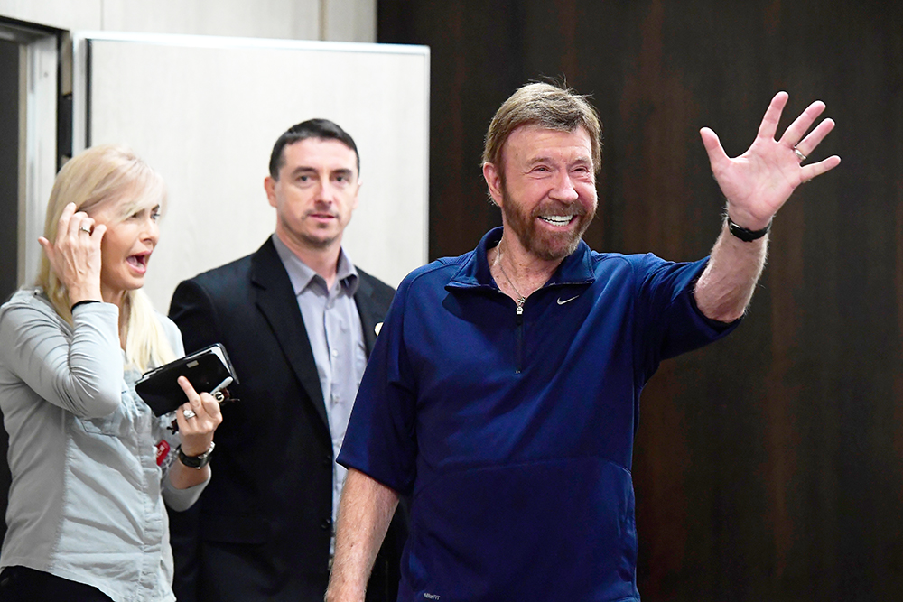 Chuck Norris campaigns for 15th Shoe Box fundraising, Budapest, Hungary - 26 Nov 2018