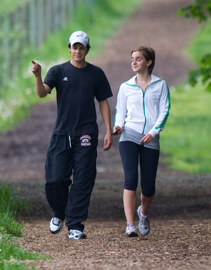 Emma Watson & Johnny Simmons walking