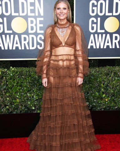 Gwyneth Paltrow
77th Annual Golden Globe Awards, Arrivals, Los Angeles, USA - 05 Jan 2020
Wearing Fendi