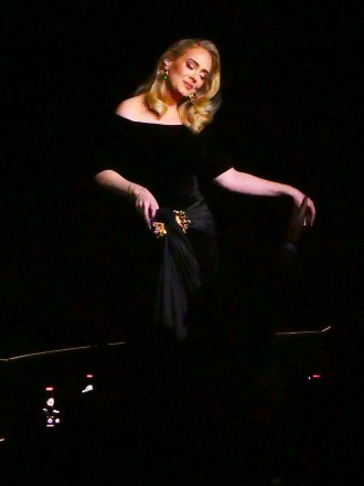 After cancelling her residency at Ceasars Palace last year. Adele finally took to the stage at the Colosseum. 18 Nov 2022 Pictured: Adele's opening night in Las Vegas. Photo credit: MEGA TheMegaAgency.com +1 888 505 6342 (Mega Agency TagID: MEGA919208_001.jpg) [Photo via Mega Agency]