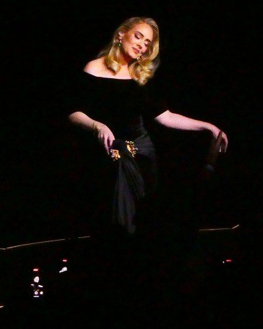 After cancelling her residency at Ceasars Palace last year. Adele finally took to the stage at the Colosseum. 18 Nov 2022 Pictured: Adele's opening night in Las Vegas. Photo credit: MEGA TheMegaAgency.com +1 888 505 6342 (Mega Agency TagID: MEGA919208_001.jpg) [Photo via Mega Agency]