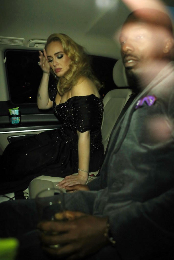 Adele and Rich Paul in a car
