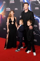 Elsa Pataky (L) and husband and Australian actor Chris Hemsworth and their sons attend the red carpet ahead of an Australian screening of 'Thor: Love and Thunder' at Hoyts Cinema in Sydney, 27 June 2022.
Screening of 'Thor: Love and Thunder' in Sydney, Australia - 27 Jun 2022