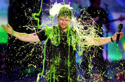 Host Mark Wahlberg gets slimed at the 27th annual Kids' Choice Awards at the Galen Center, in Los Angeles
27th Annual Kids' Choice Awards - Show, Los Angeles, USA