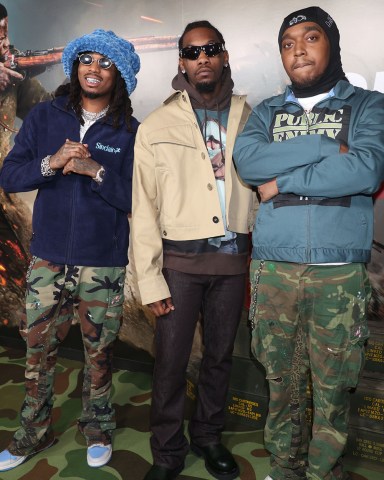 Quavo, Offset and Takeoff - Migos 
'Call Of Duty: Vanguard' launch party, Los Angeles, USA - 03 Nov 2021