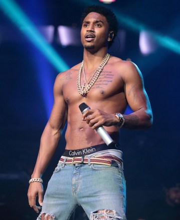 Trey Songz performs in concert during the Power 99 Powerhouse 2016 at the Wells Fargo Center on Friday, Oct. 28, 2016, in Philadelphia. (Photo by Owen Sweeney/Invision/AP)