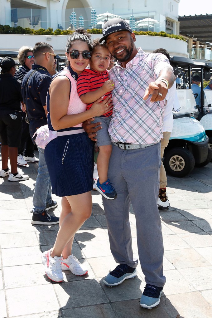 Columbus Short and his family at a Mike Tyson Golf Tournament