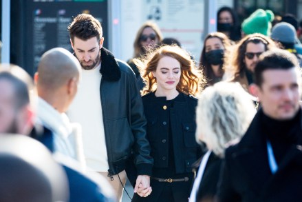 Arrivals at the Louis Vuitton Womenswear Fall/Winter 2022/2023 show as part of Paris Fashion Week on March 07, 2022 in Paris, France. Photo by Nasser Berzane/ABACAPRESS.COMPictured: Dave McCary,Emma StoneRef: SPL5294479 070322 NON-EXCLUSIVEPicture by: Nasser Berzane/AbacaPress / SplashNews.comSplash News and PicturesUSA: +1 310-525-5808London: +44 (0)20 8126 1009Berlin: +49 175 3764 166photodesk@splashnews.comUnited Arab Emirates Rights, Australia Rights, Bahrain Rights, Canada Rights, Greece Rights, India Rights, Israel Rights, South Korea Rights, New Zealand Rights, Qatar Rights, Saudi Arabia Rights, Singapore Rights, Thailand Rights, Taiwan Rights, United Kingdom Rights, United States of America Rights