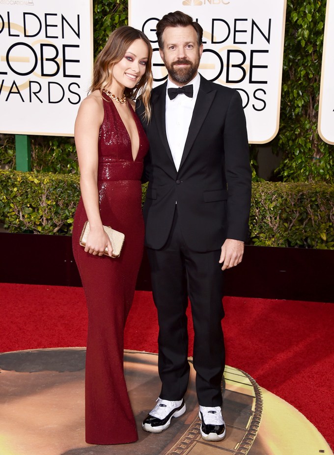 Olivia Wilde & Jason Sudeikis at the 2016 Golden Globes