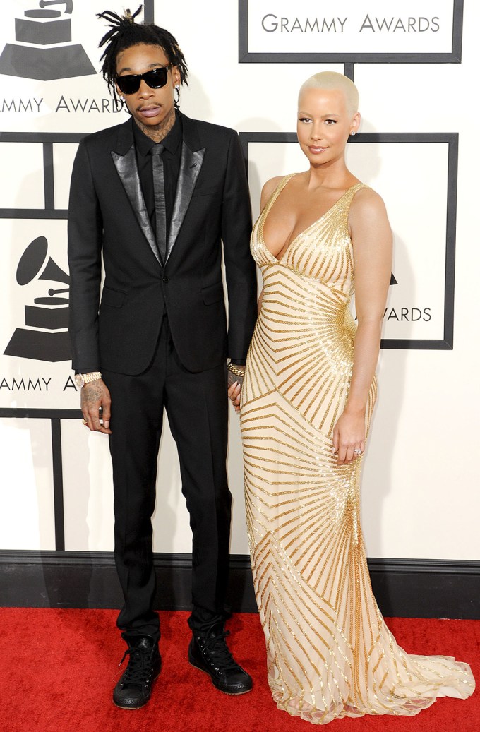 Amber & Wiz On The Red Carpet For The 56th Annual Grammy Awards