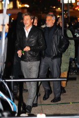 New York, NY  - Two of Hollywood's biggest stars, Brad Pitt and George Clooney pair up in NYC to film the upcoming Jon Watts project, "Wolves."

Pictured: Brad Pitt, George Clooney

BACKGRID USA 24 JANUARY 2023 

BYLINE MUST READ: BlayzenPhotos / BACKGRID

USA: +1 310 798 9111 / usasales@backgrid.com

UK: +44 208 344 2007 / uksales@backgrid.com

*UK Clients - Pictures Containing Children
Please Pixelate Face Prior To Publication*