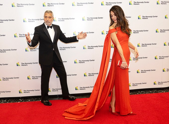 George & Amal Clooney Arrive At The 2022 Kennedy Center Honors