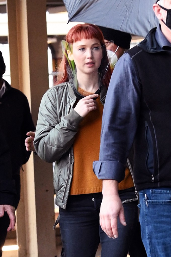 Jennifer Lawrence on the set of ‘Don’t Look Up’